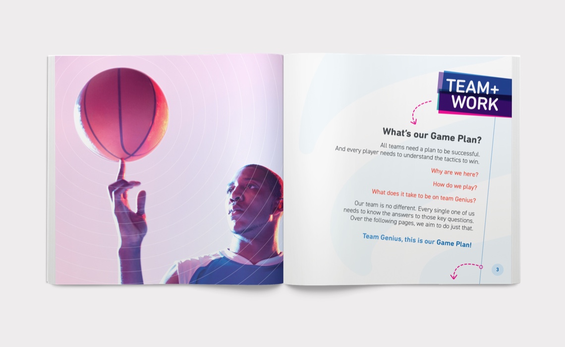 Genius Sports – brochure spread